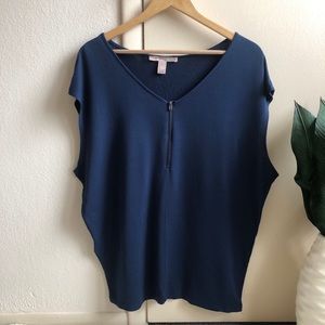 ☆ Dark Blue Dark Zipper Night Out Top ☆